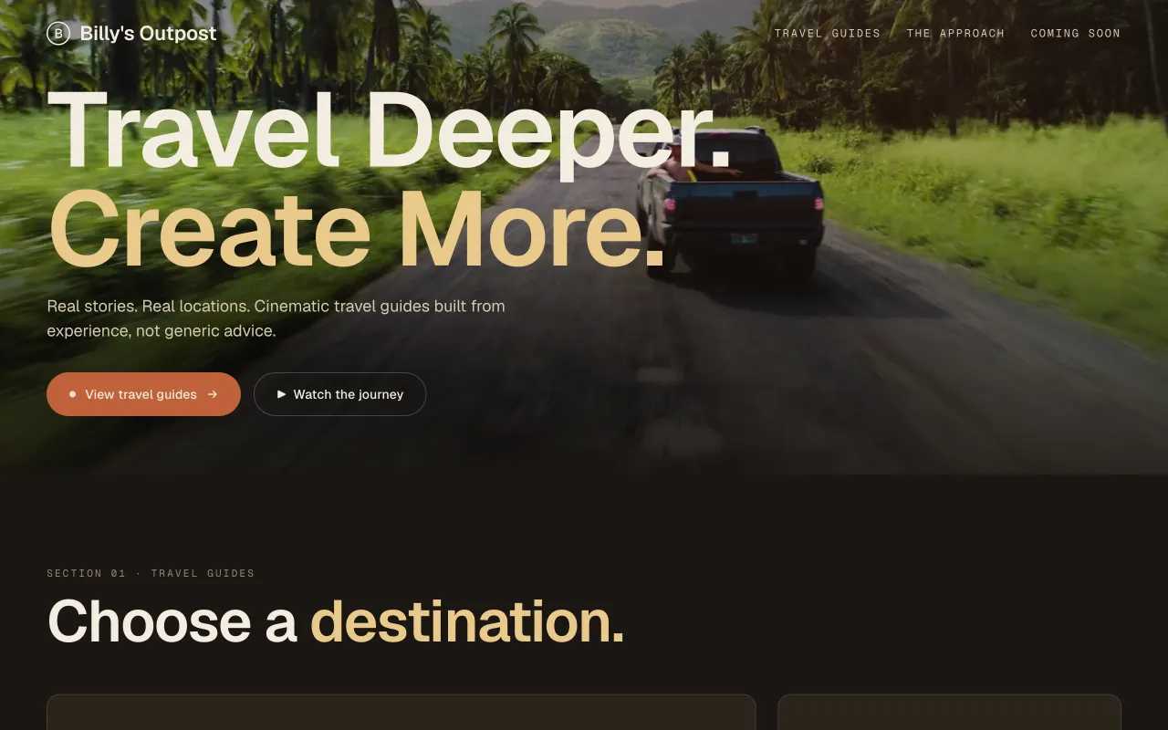 Billy's Outpost homepage